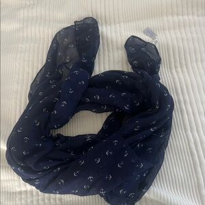 Periwinkle by Barlow Blue and White Anchor Scarf